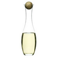Oval Oak Wine or Water Carafe w/ Oak Stopper - 33 7/8 oz
